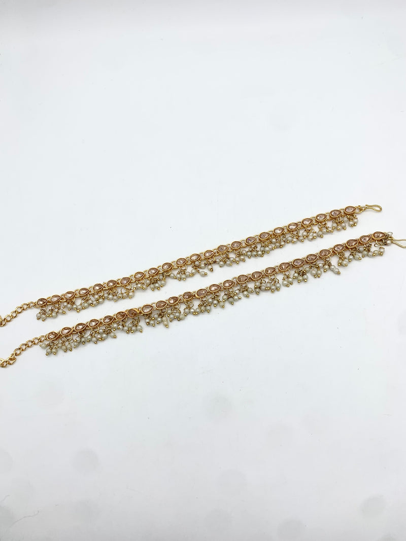 AM403 Gold anklets polki