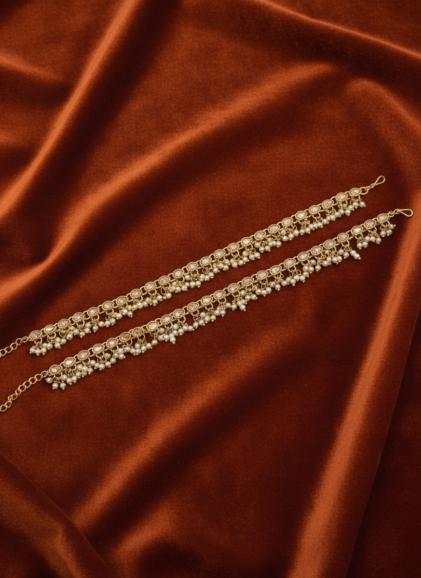 AM403 Gold anklets polki