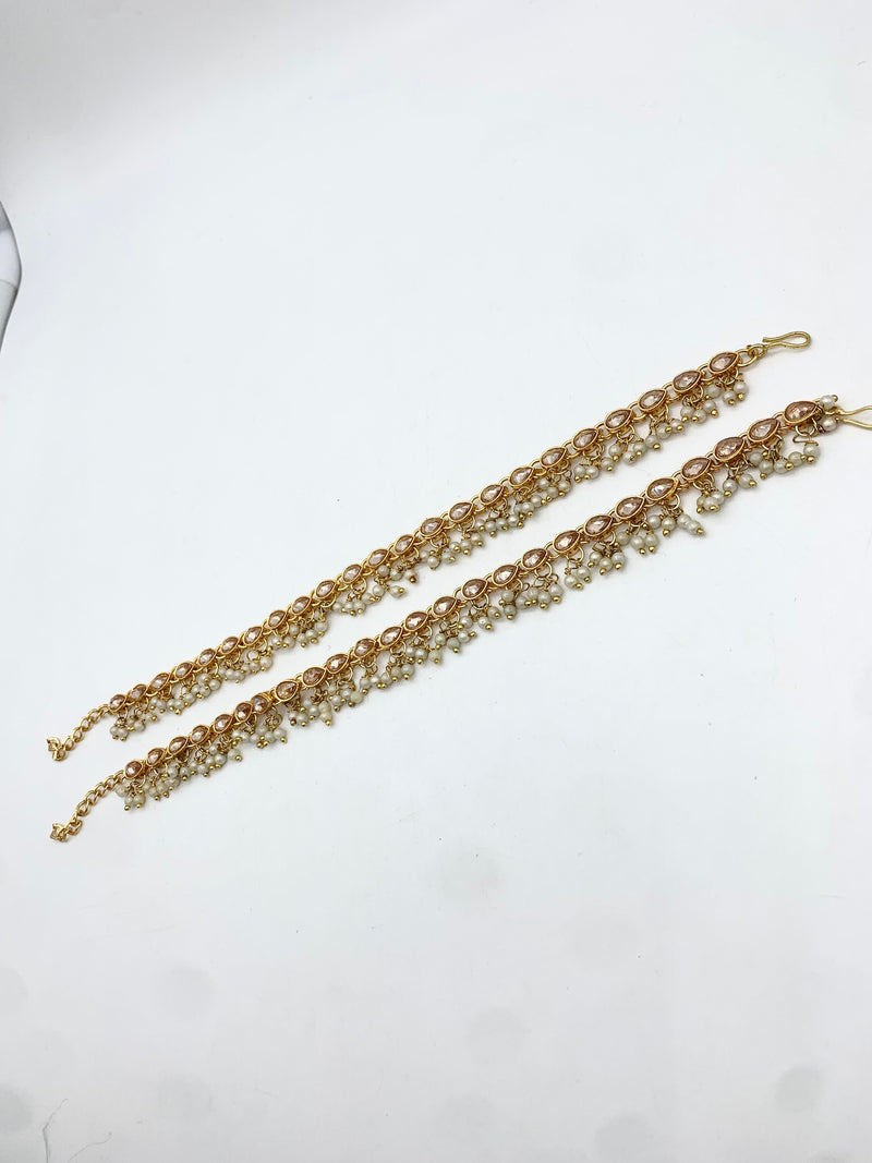 AM403 Gold anklets polki