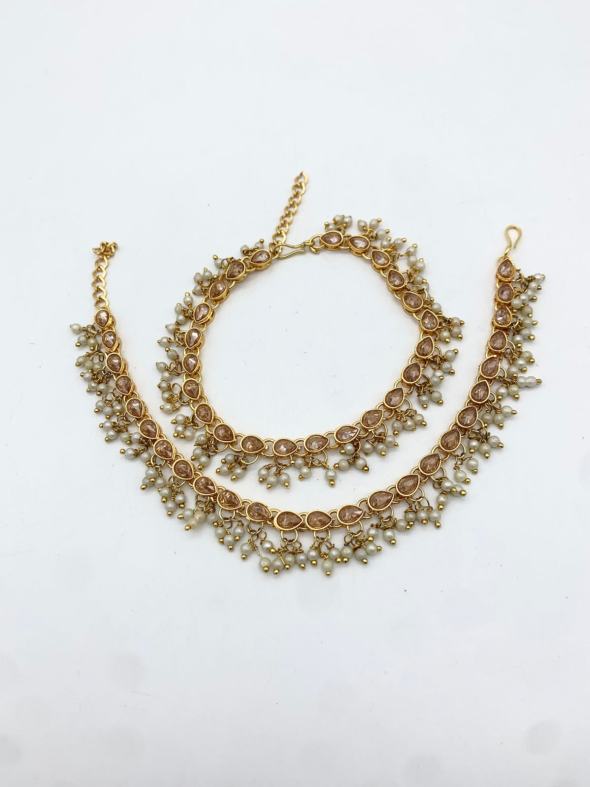 AM403 Gold anklets polki