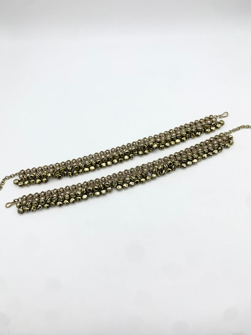 AM405 Gold anklets polki