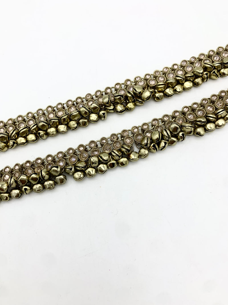 AM405 Gold anklets polki