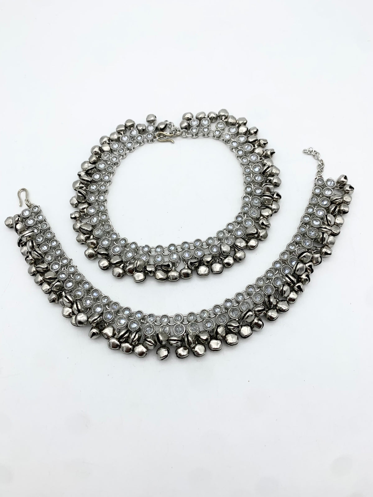 AM405 Silver anklets polki