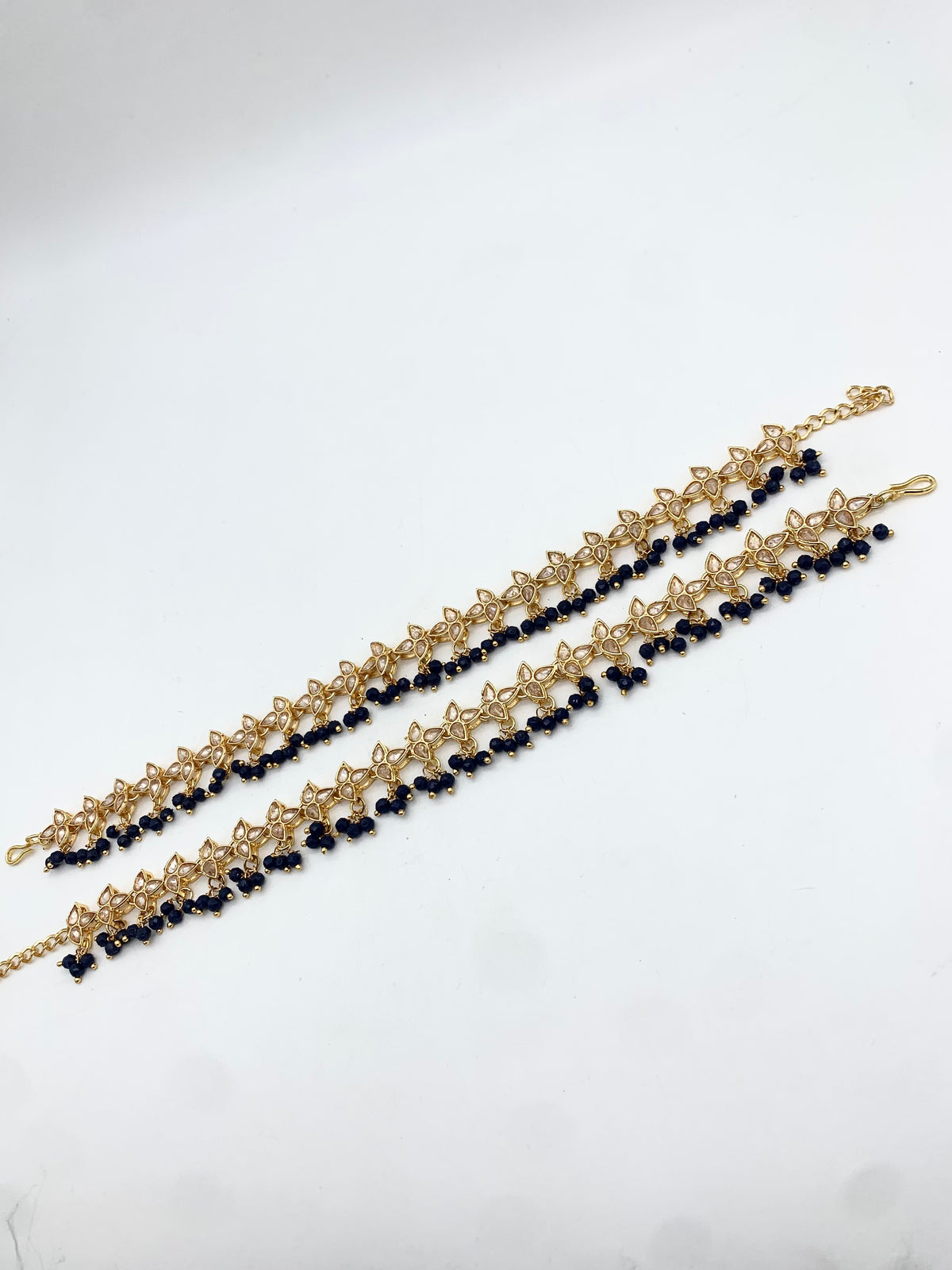 AM402 Gold and Blue anklets