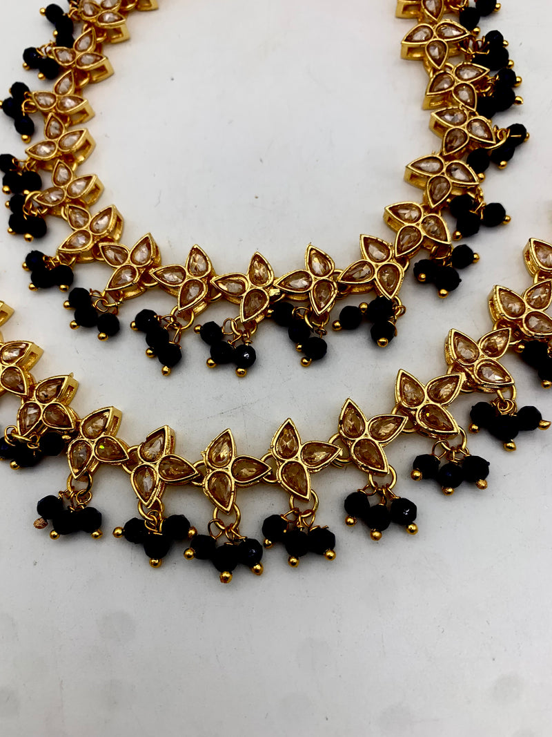 AM402 Gold and Blue anklets