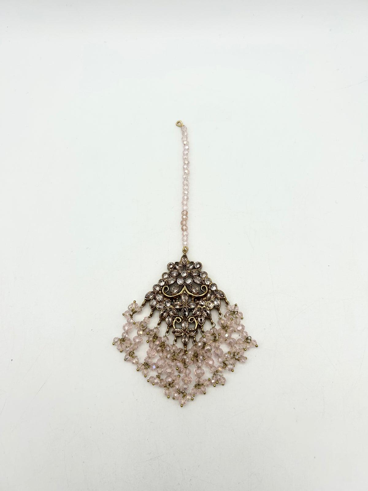 AM9027 Gold and Pink bridal necklace set with crystal and Polki