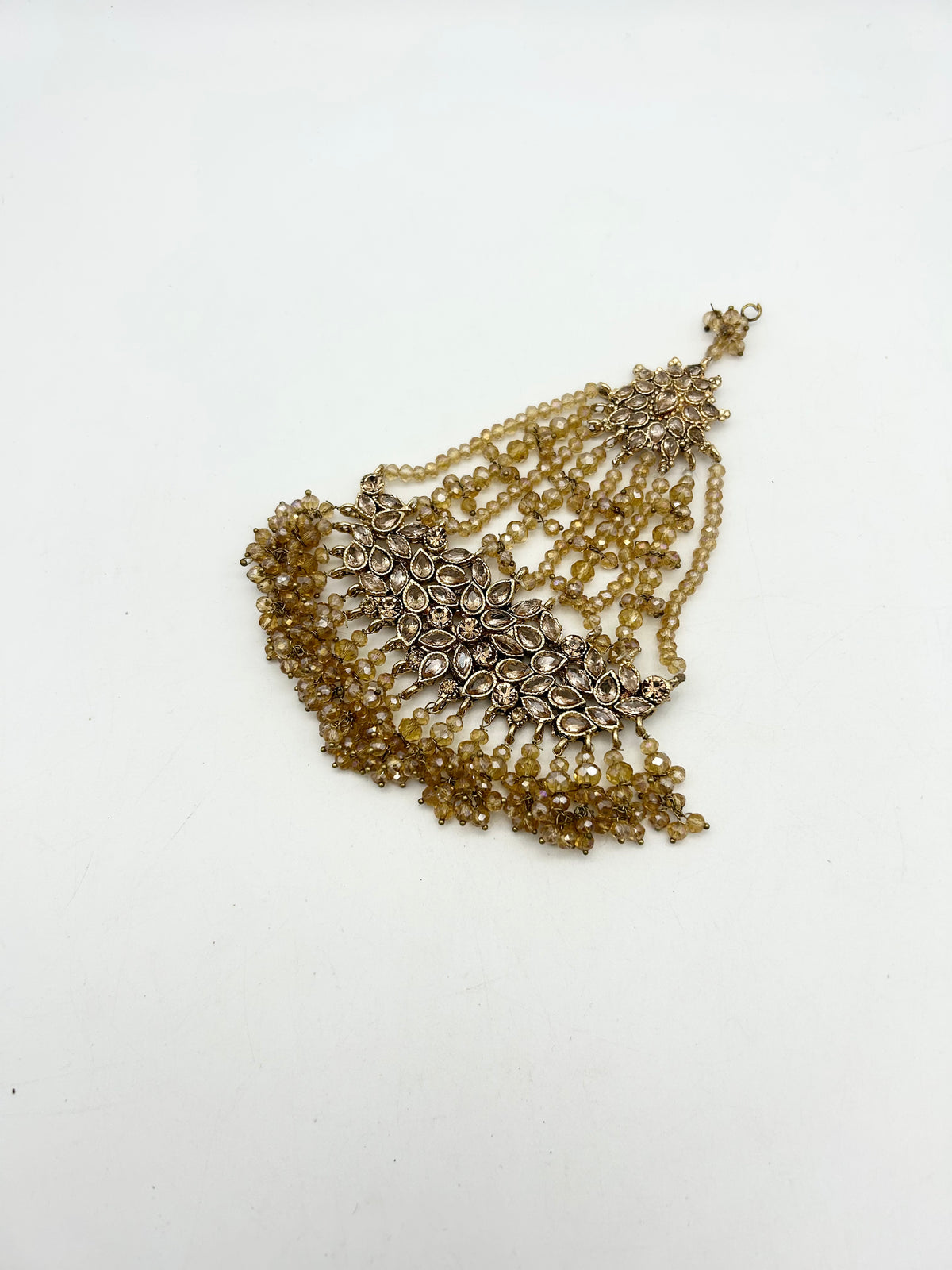 AM060 Gold Bridal necklace set Polki and Crystals