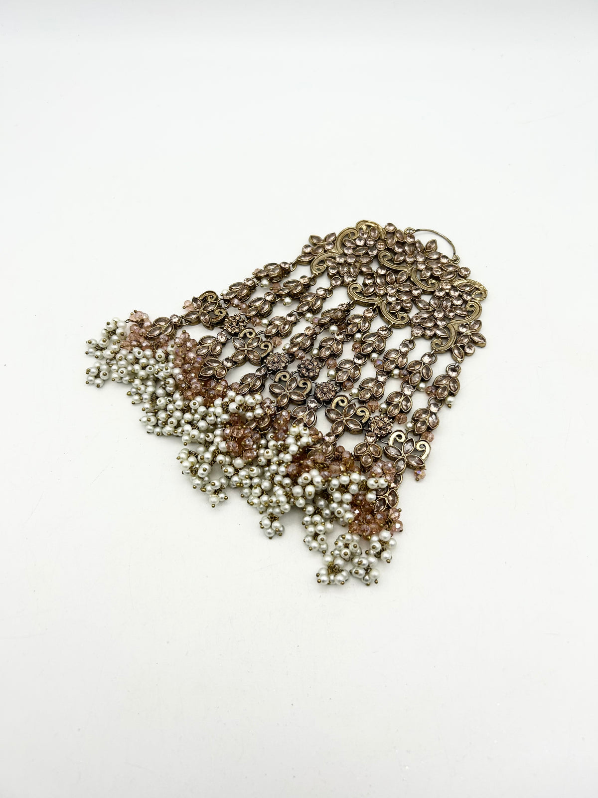 AM041 Gold and Pink bridal necklace set Polki