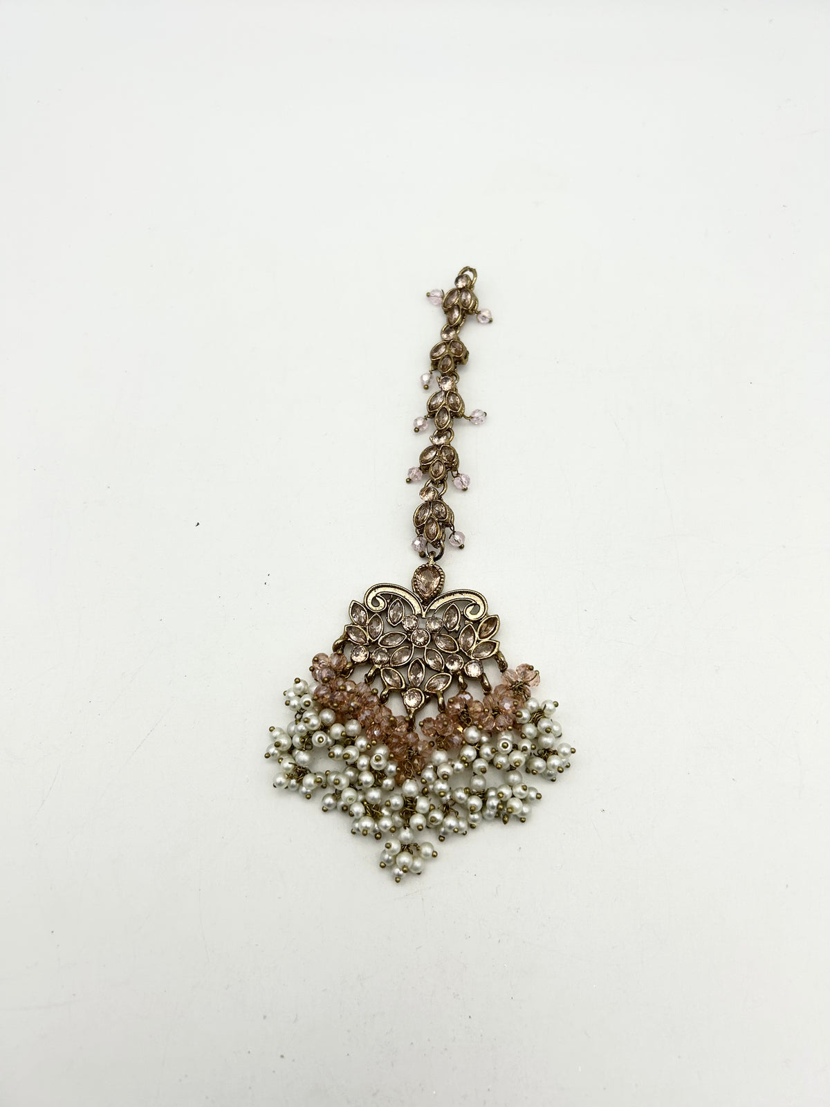 AM041 Gold and Pink bridal necklace set Polki