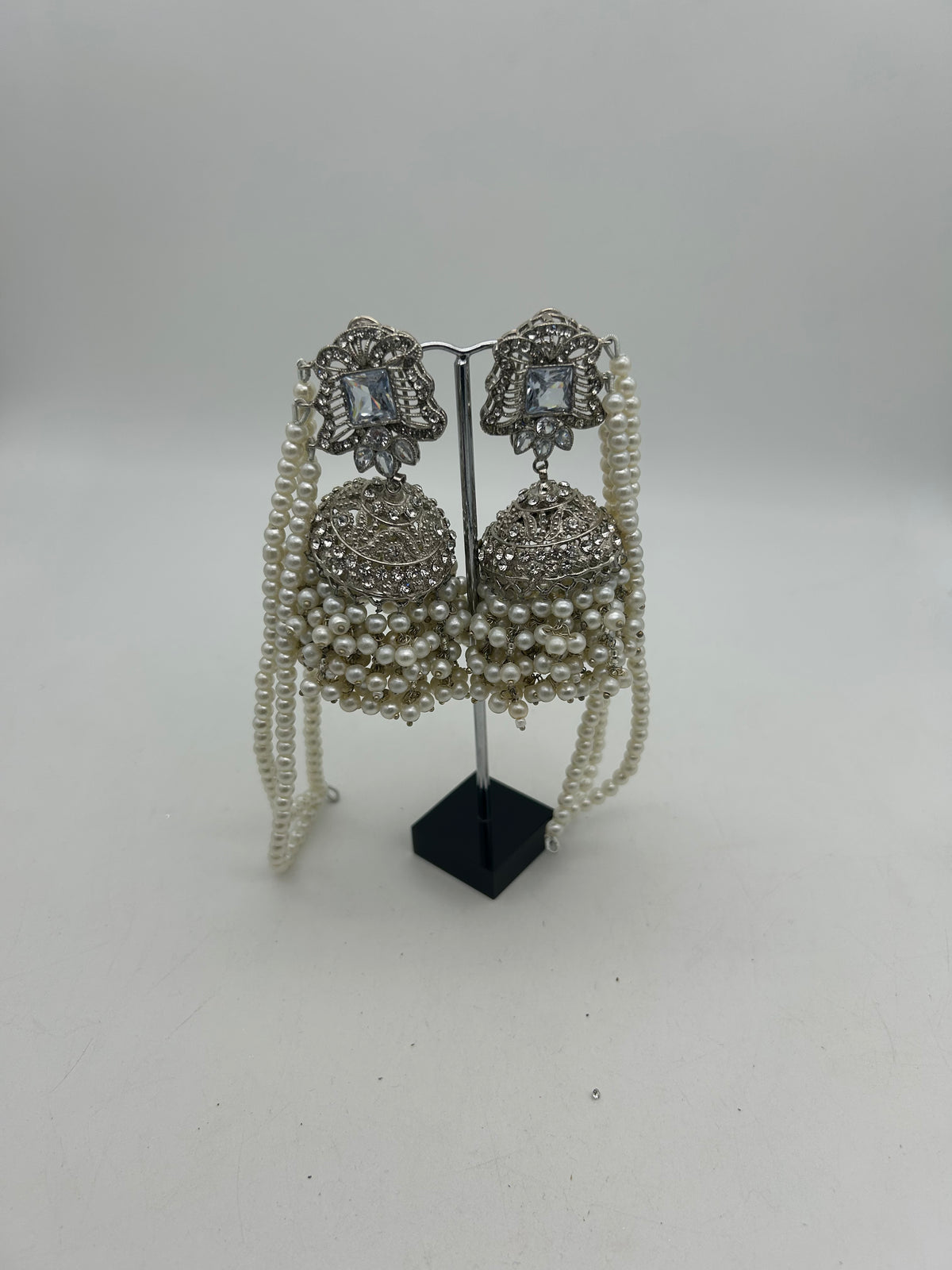 AM300 silver bridal necklace and choker set Polki