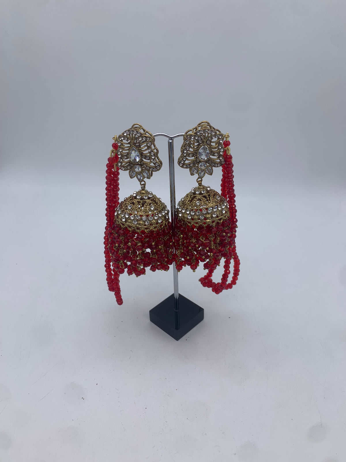 AM301 Gold and Red Bridal necklace and choker set Polki