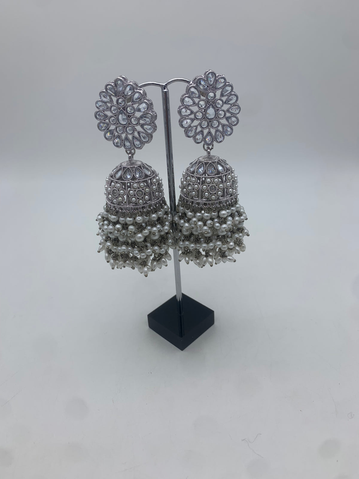 AM011 Silver Necklace set Polki