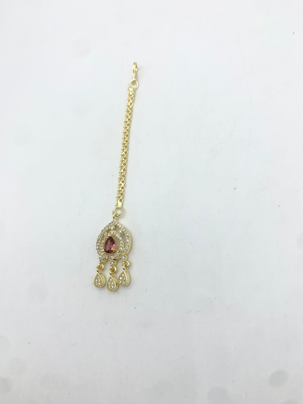 AM673 Gold and Red Tikka American diamond