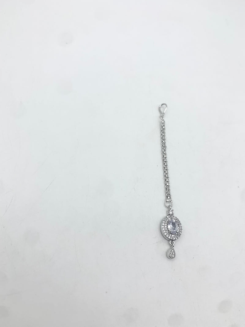 AM672 Silver tikka American diamond