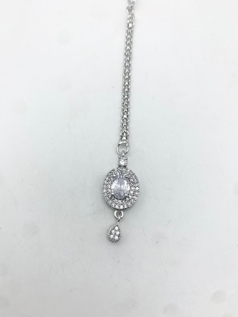 AM672 Silver tikka American diamond