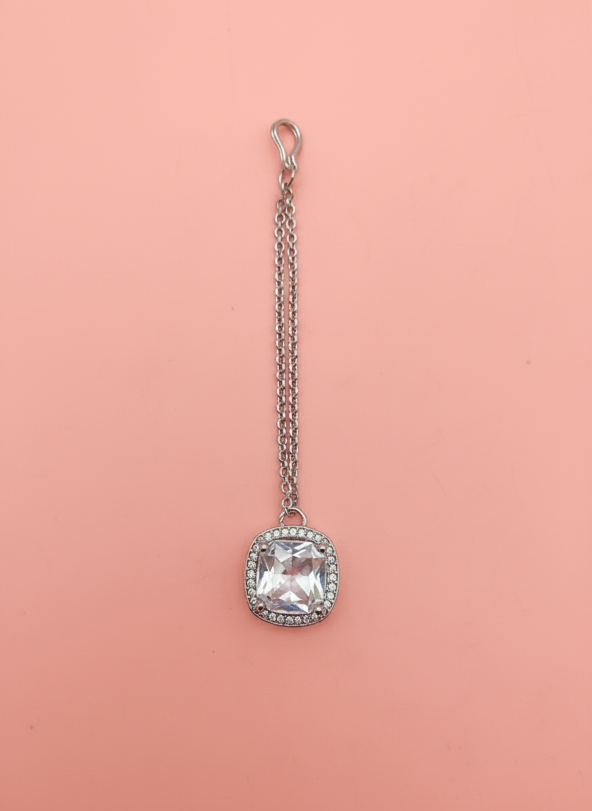 AM665 Silver tikka American diamond