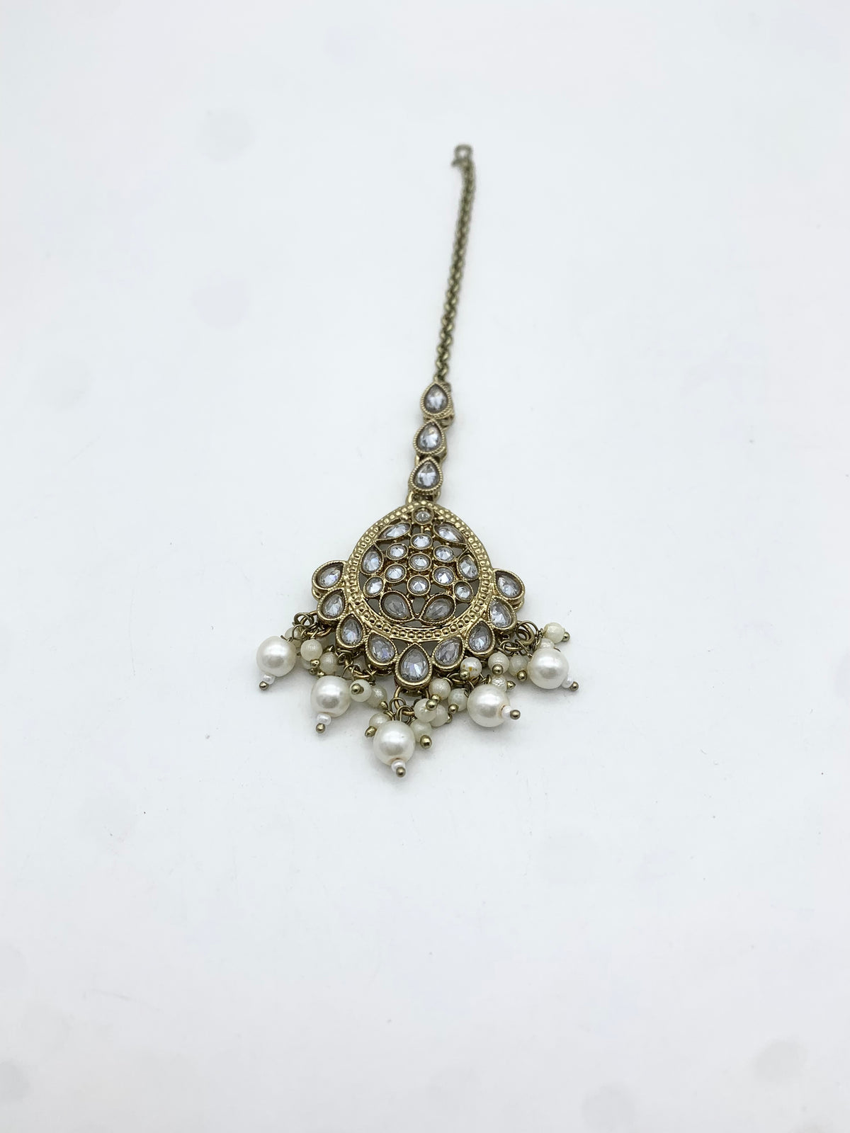 AM661 Gold and White tikka polki