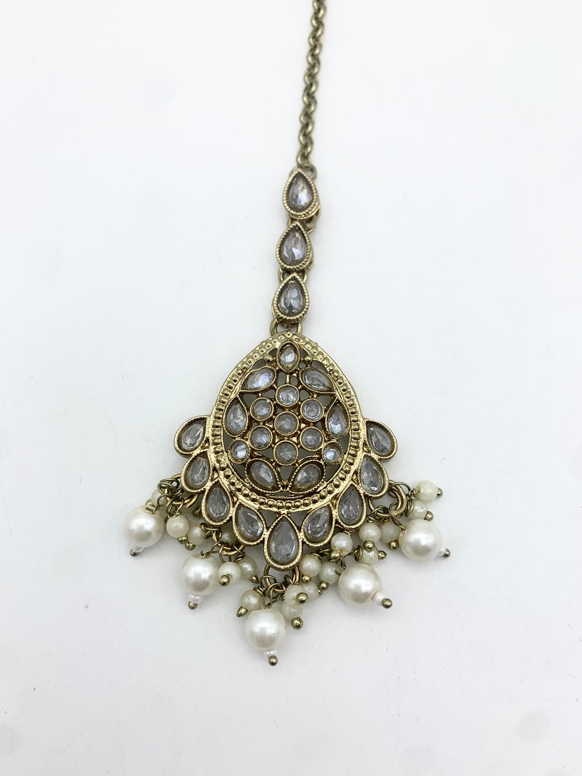 AM661 Gold and White tikka polki