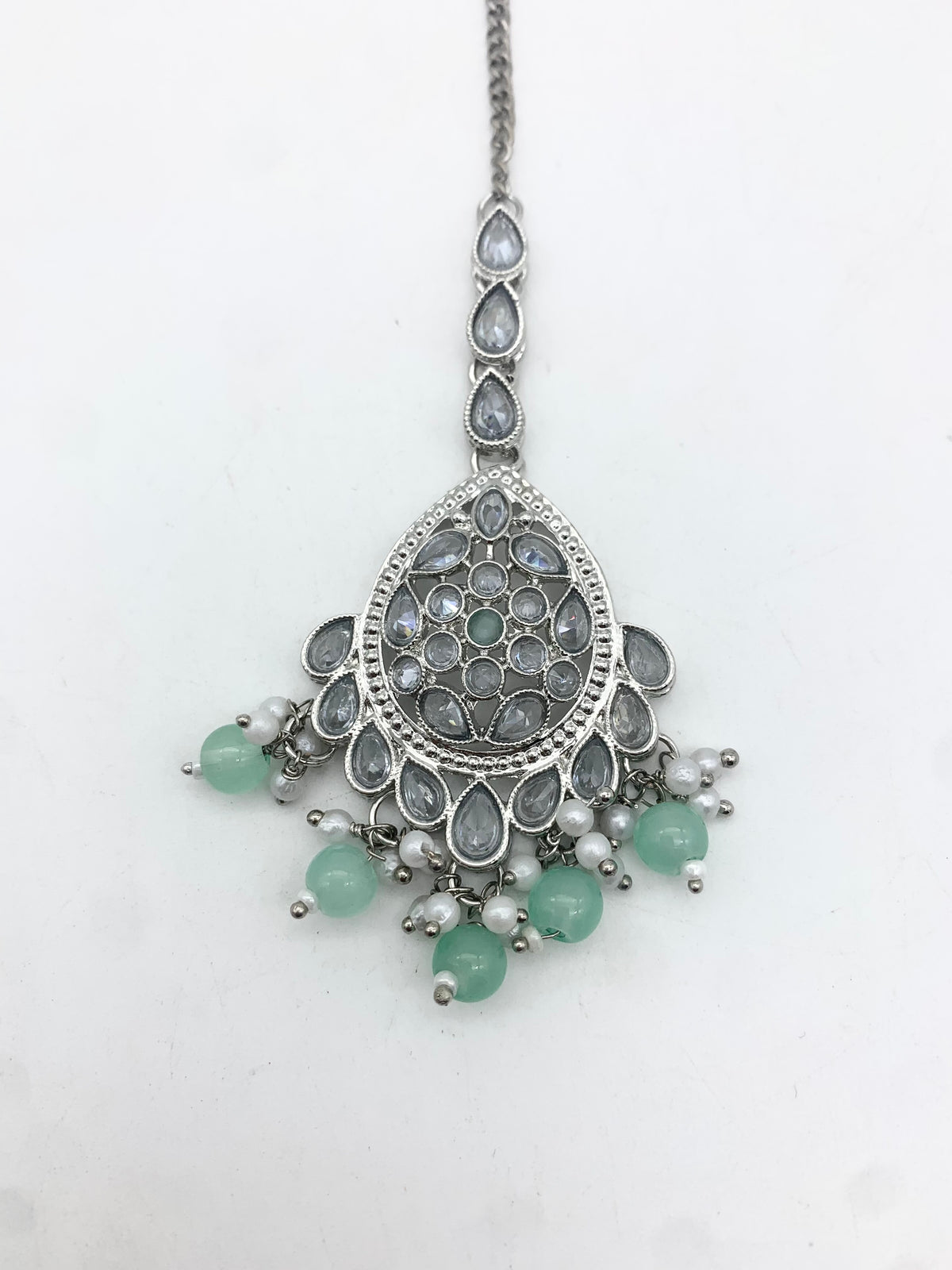 AM661 Silver and Mint tikka polki