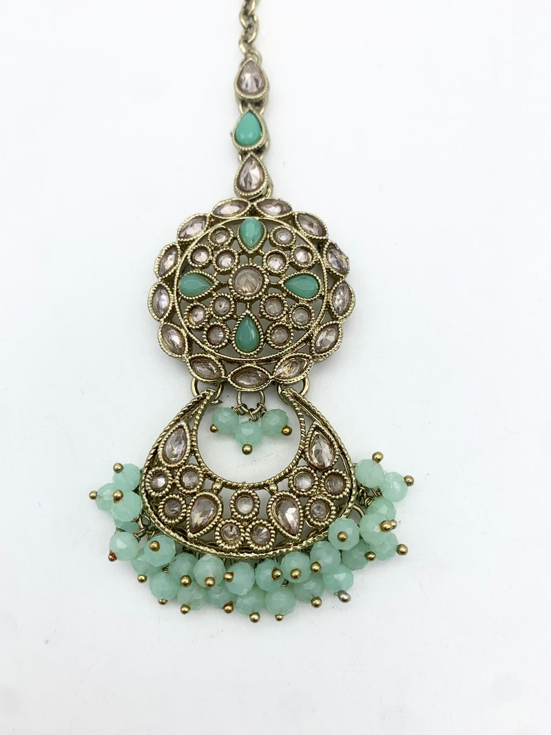 AM663 Gold and Mint tikka polki