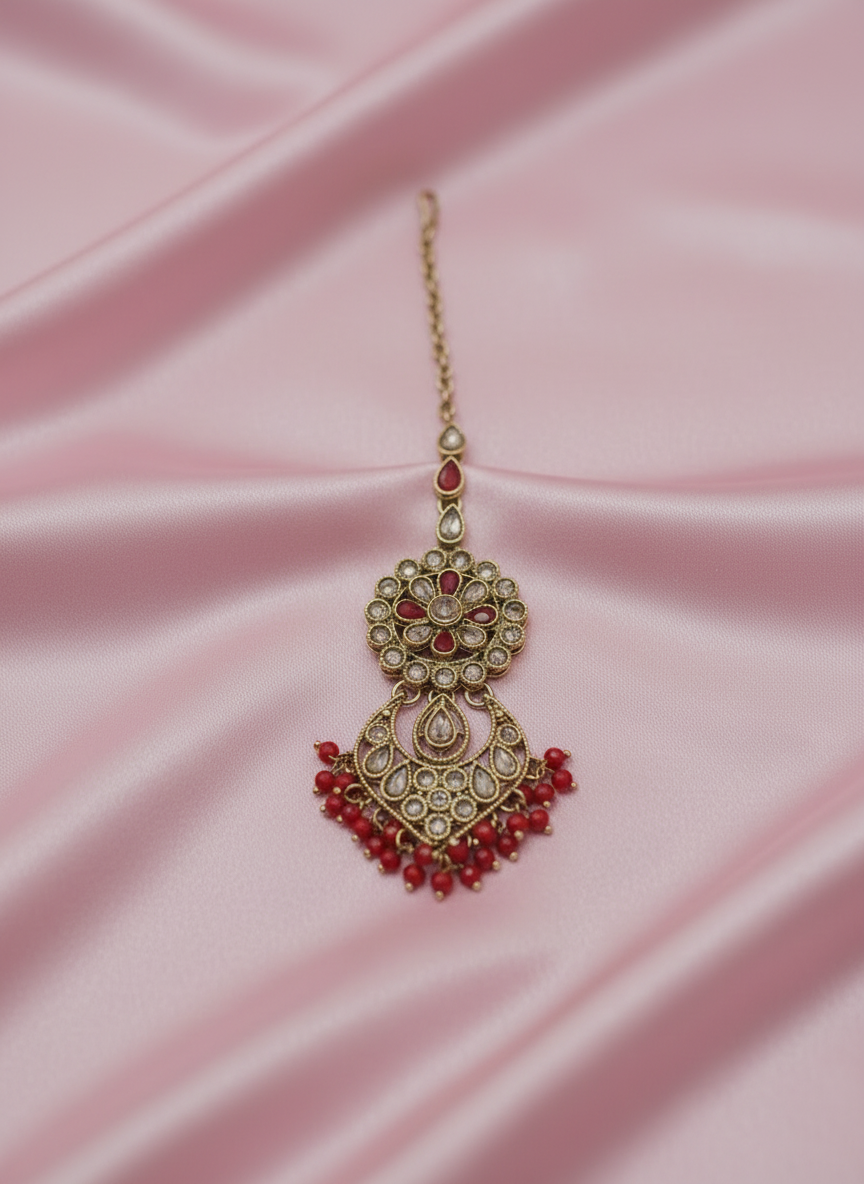 AM662 Gold Red tikka polki