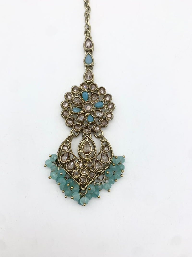 AM662 Gold and Blue tikka polki