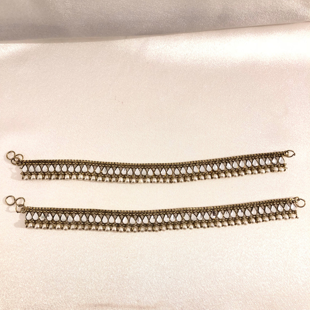 AP14 gold pearl anklets image 0