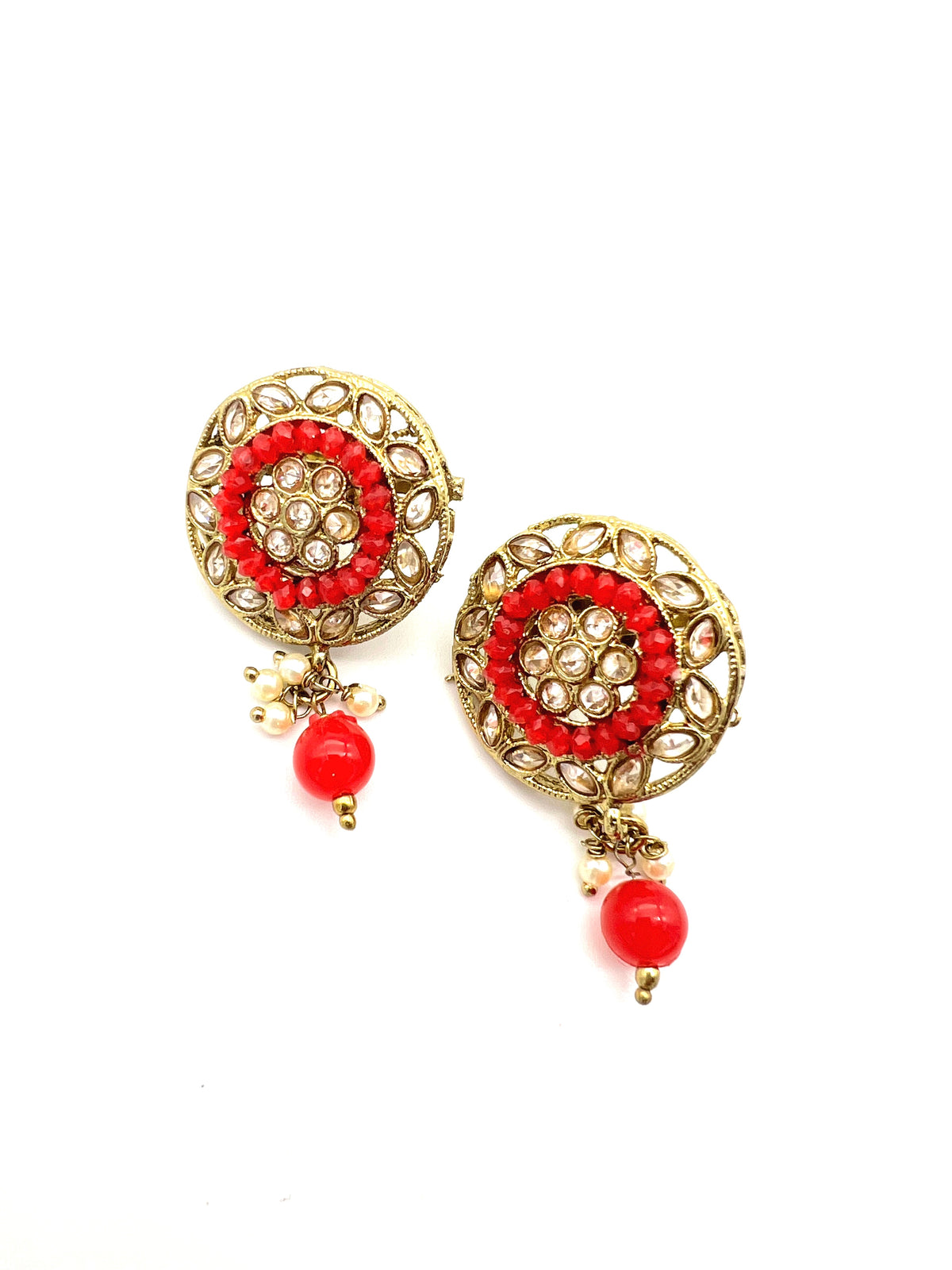 Round kundan studs image 2