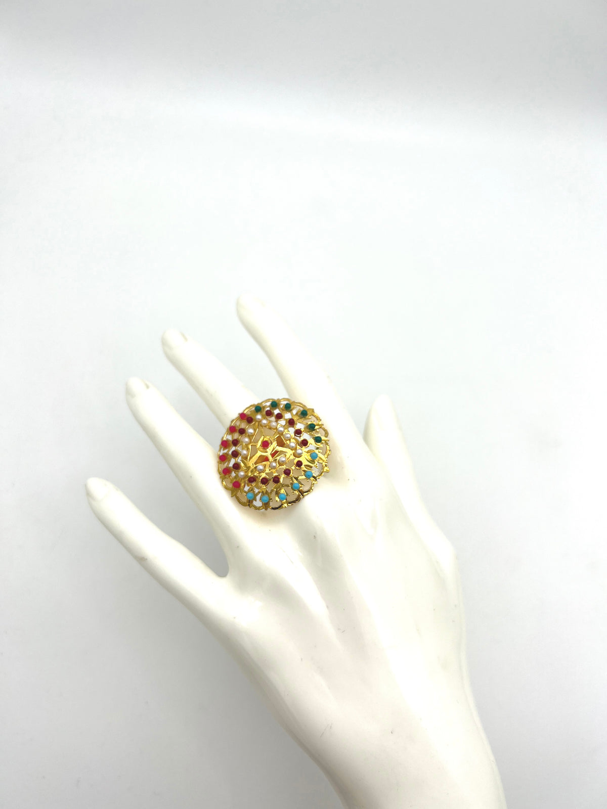 Pakistani style ring- multicoloured  image 0