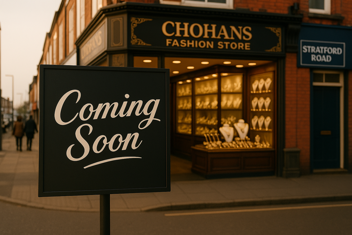 remove the apostrophe from Chohans and make the Stratford Road sign a bit more prominent